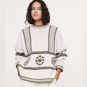 Banana Republic Fair Isle Crew Neck Sweater